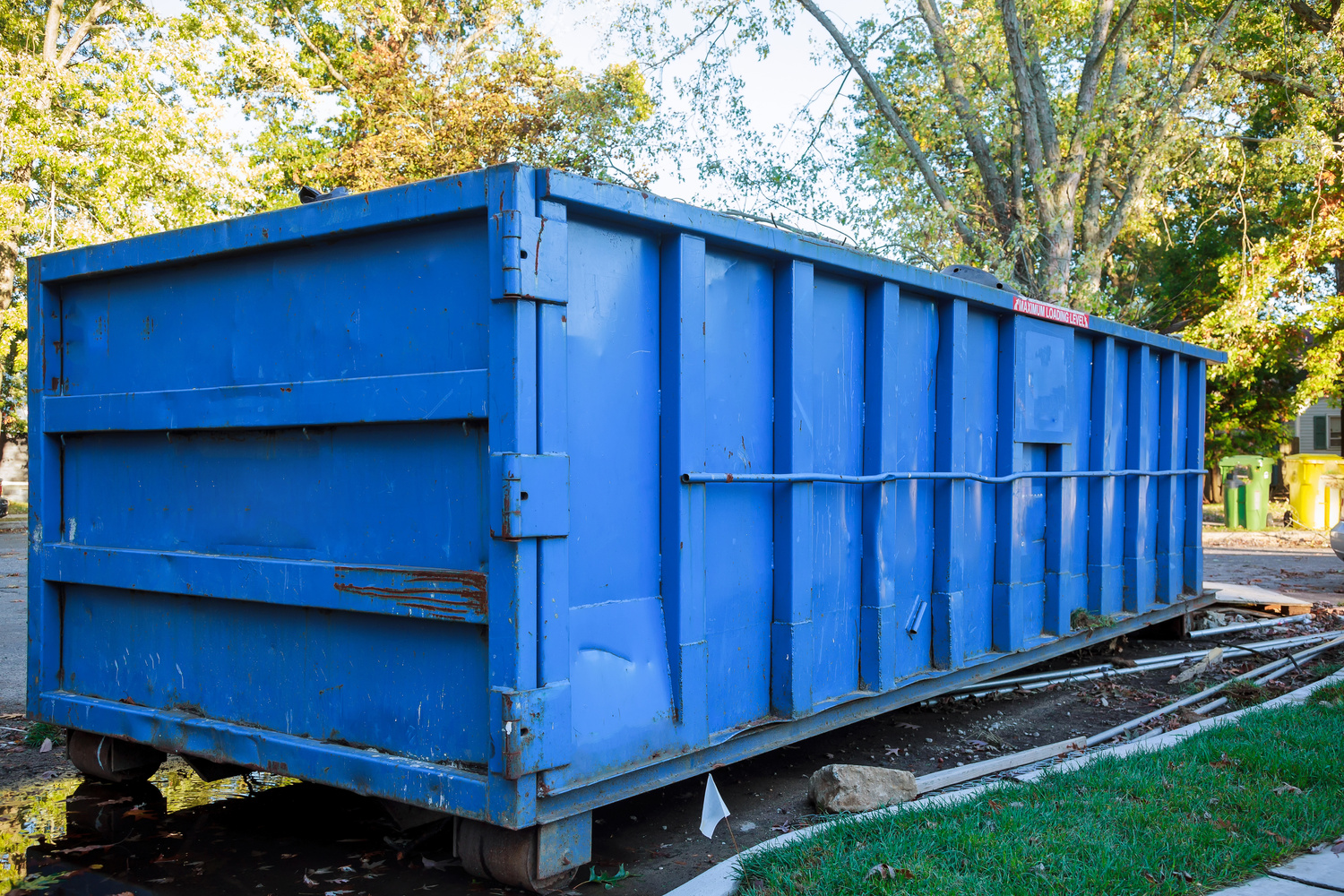 Roll-off Blue Dumpster 